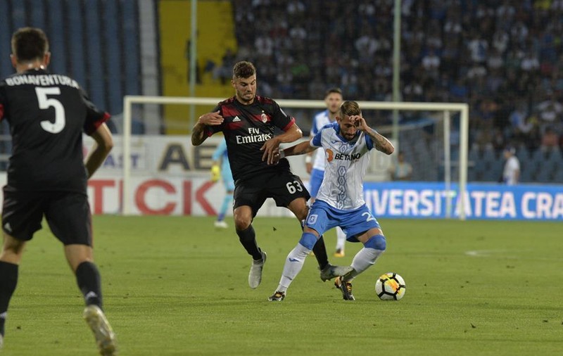 Antrenorul Craiovei, Devis Mangia, este foarte mulțumit de jocul cu AC Milan