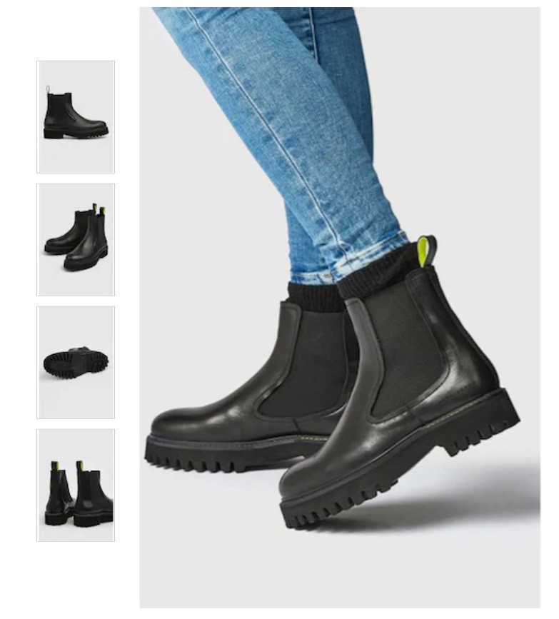 Ghete Chelsea de piele cu aspect masiv