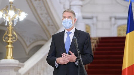 Klaus Iohannis, în timpul declarației de presă din 2 februarie. Foto: Administrația Prezidențială