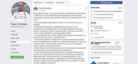 Informațiile despre difterie oferite de doctorul Tudor Ciuhodaru