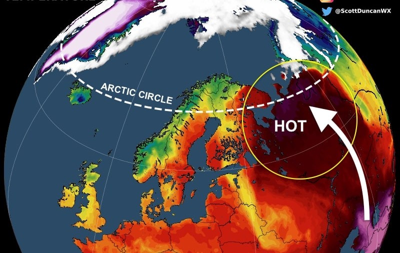Val fără precedent de căldură la Cercul Polar de Nord. Temperaturile din Siberia, mai mari decât la Mediterana