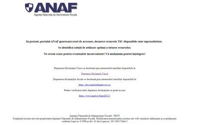 Eroare ANAF