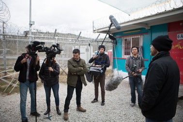 Daniel Druhora și echipa de filmare