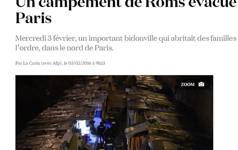 Tabără de romi români evacuată în Franța!
