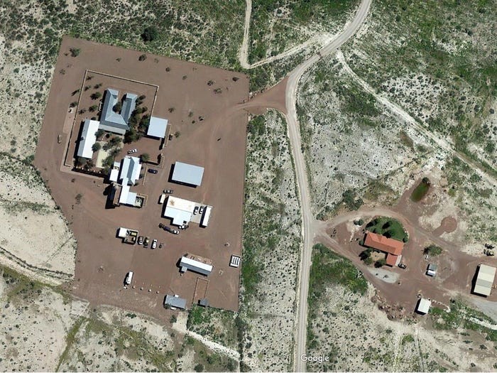Proprietatea din Van Horn/Google Earth