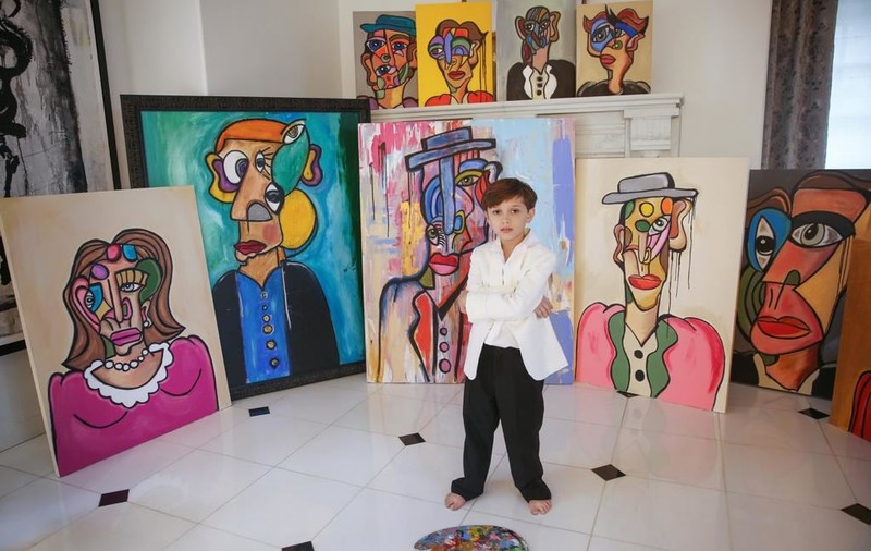 Povestea elevului dintr-a V-a care vinde picturi de la 50.000 de dolari în sus