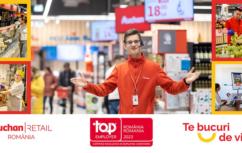 Auchan România primește certificarea Top Employer 2023
