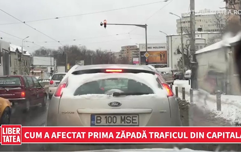 EXPERIMENT CU MAȘINA PRIN BUCUREȘTI | CUM A AFECTAT PRIMA ZĂPADĂ TRAFICUL DIN CAPITALĂ (VIDEO)