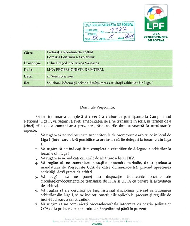 Prima parte a scrisorii lui Gino Iorgulescu