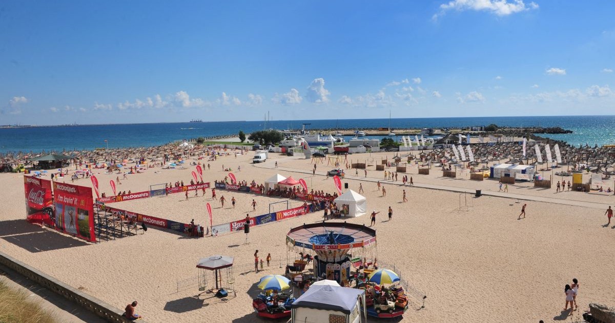 A photo taken August 08, 2008 of Eforie Nord's seaside touristic resort (260 km east from Bucharest).,Image: 58649602, License: Rights-managed, Restrictions: , Model Release: no