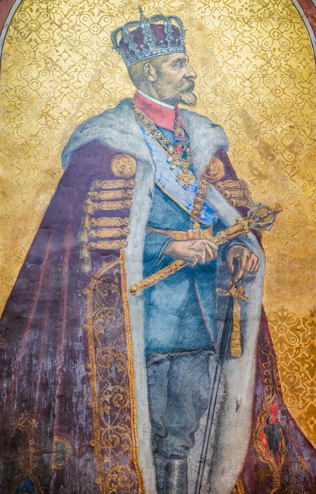 Portret al regelui Ferdinand I în incinta Catedralei din cetatea Alba Iulia