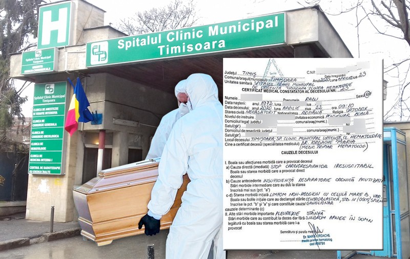 DOCUMENTE. Morţii din „containerele COVID”, netrecuţi în statistici. La Timişoara, pe poarta unui spital care nu a raportat niciun deces au ieşit 13 sicrie sigilate