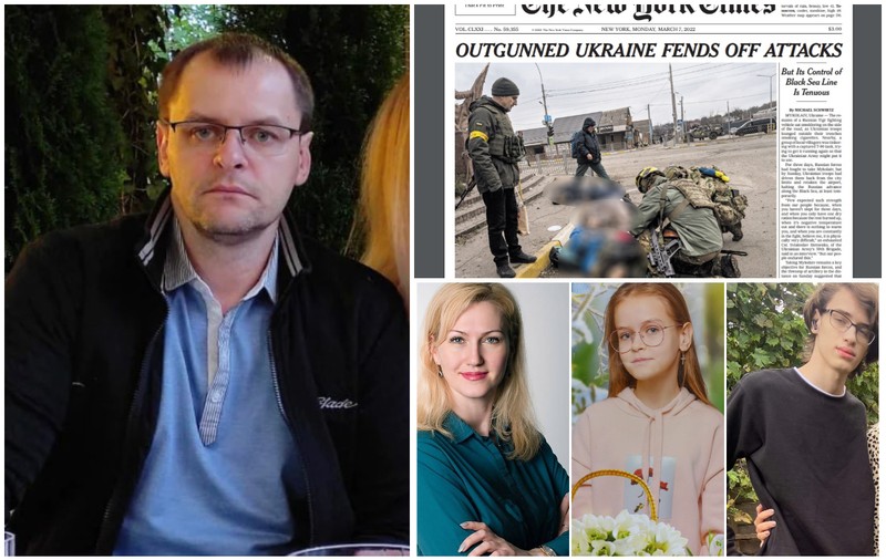 Un ucrainean și-a recunoscut fiica, fiul și soția uciși în stradă într-un atac al rușilor, în fotografia explicită publicată de New York Times