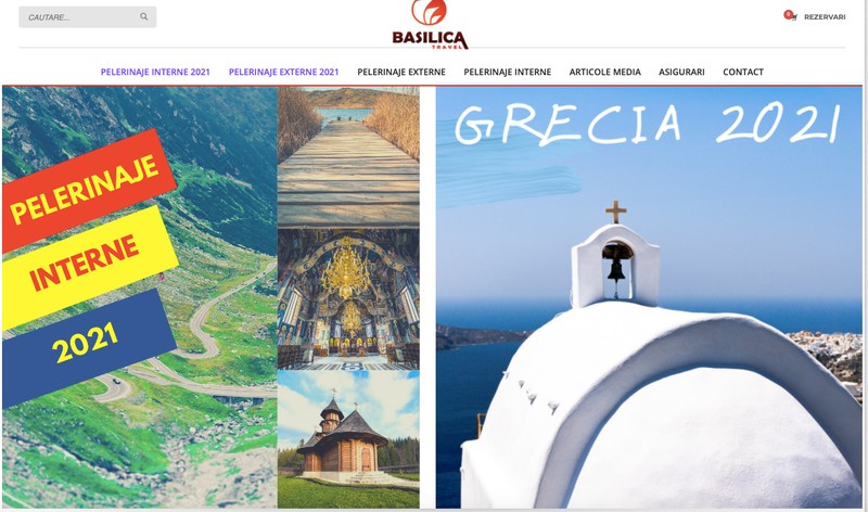Captură foto, la zi, de pe site-ul Basilica Travel
