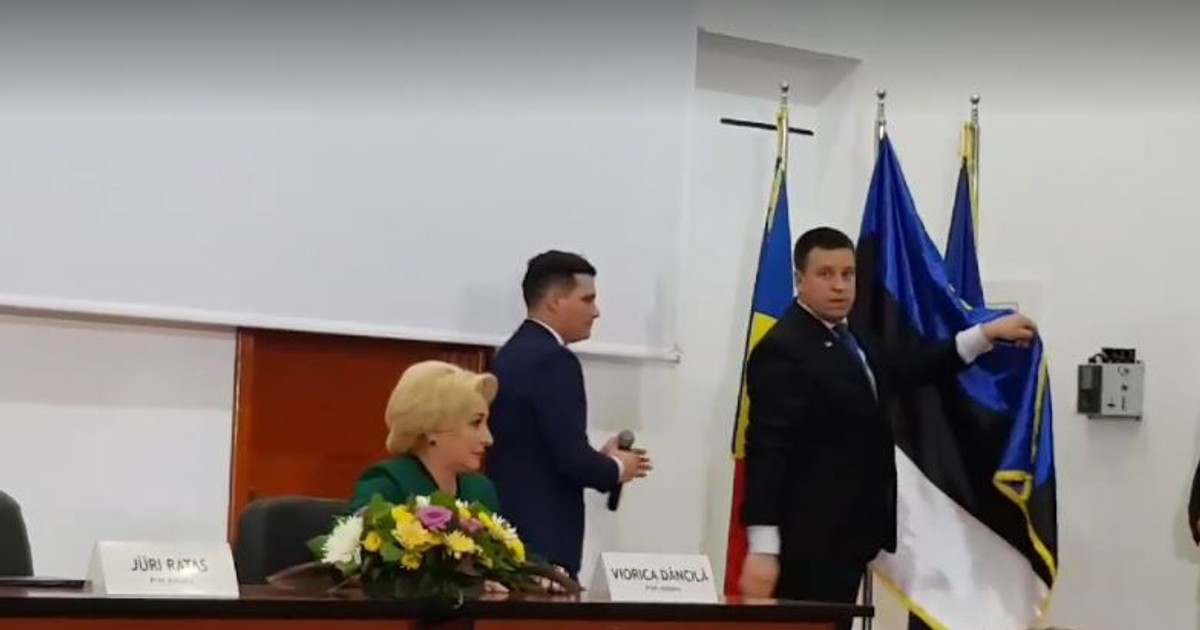 Gafă de protocol, la întâlnirea premierului Dăncilă cu omologul estonian
