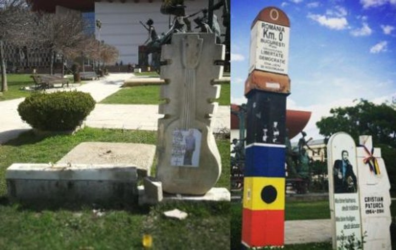 UPDATE. Monumentul Kilometrul zero, simbol al luptei pentru libertate și democrație, a dispărut de la Universitate \ FOTO