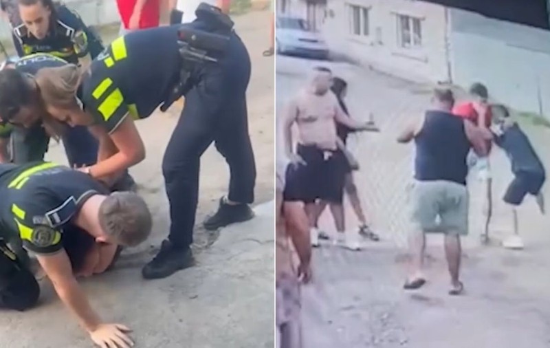 Interlop din Reșița tăvălit de polițiști și încătușat, după ce a bătut un tânăr cu dizabilități pentru a se răzbuna