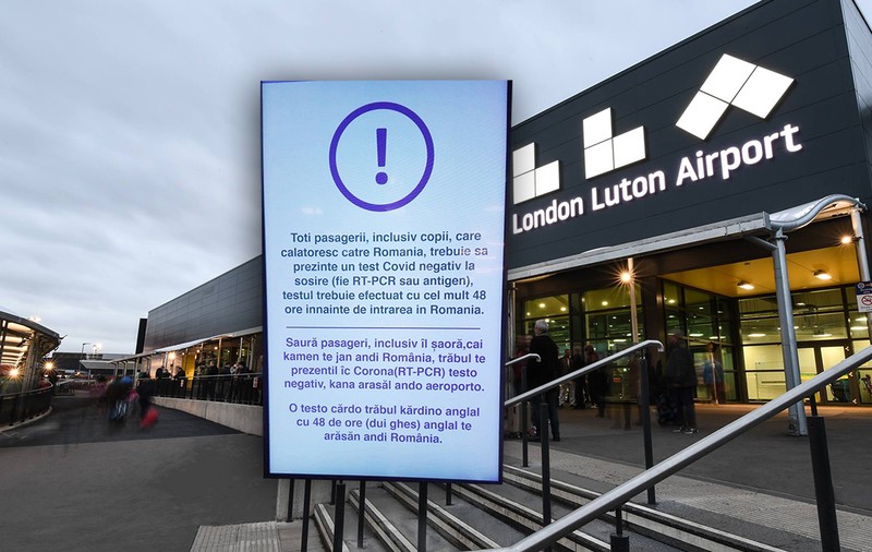 Anunțul în limba romani, de pe un aeroport din Londra, care i-a înveninat pe unii români