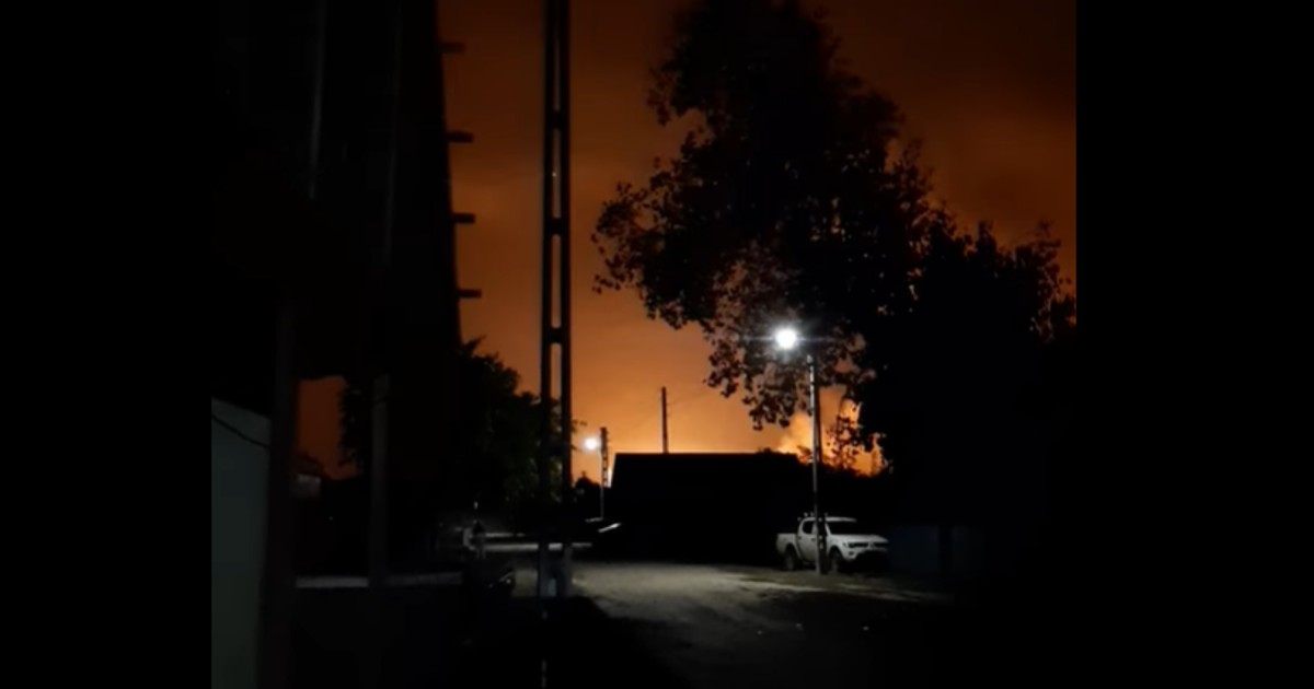 Foto: Imagine de arhivă din 2023, cu un atac rusesc asupra Ucrainei surprins din Perirpava / captură Facebook