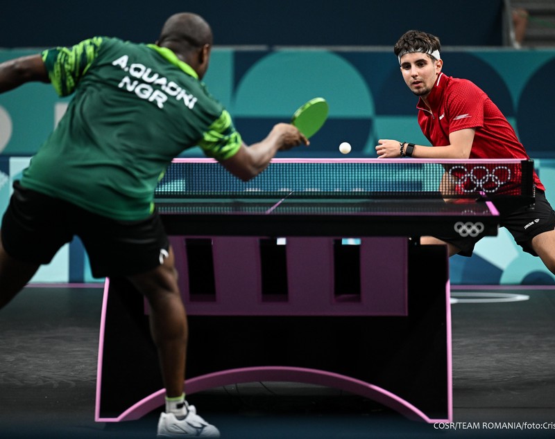 JO Paris 2024: Eduard Ionescu, victorie senzațională la tenis de masă. A revenit de la 0-3 la seturi și a salvat și șase mingi de meci