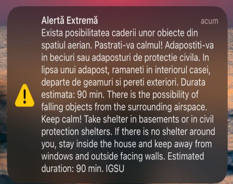 O dronă rusească ar fi explodat în afara localității Plauru, în Tulcea: „Urme ale unui posibil impact”. Mesaj Ro-Alert