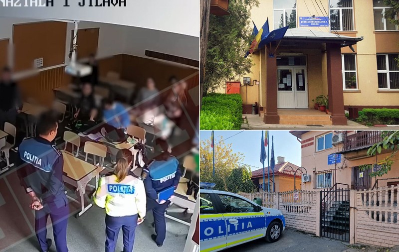 Cazul percheziţiilor din Şcoala nr. 1 Jilava, la fața locului. „Se vine cu bricege la școală”