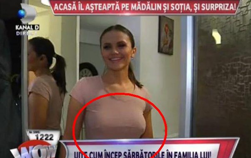 Cristina Şişcanu, cu sfârcurile la vedere în emisiunea soţului său | FOTO