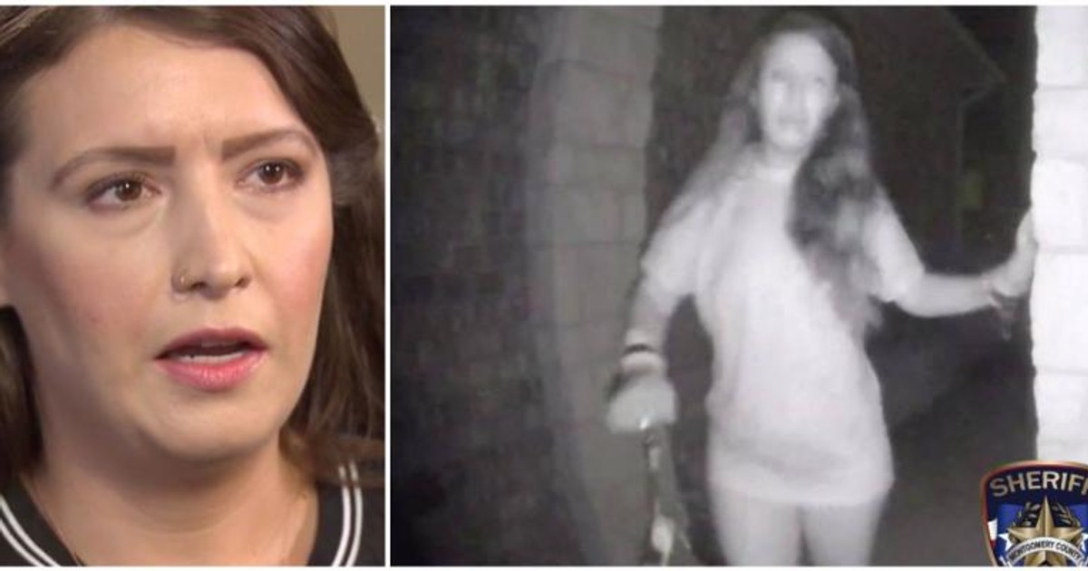 Povestea femeii care suna noaptea la ușile oamenilor. Colah foto cu femeia din Texas care suna noaptea la ușile oamenilor. În stanga e în timpul unui interviu TV, iar în dreapta suprinsă de camerele de supraveghere când cerea ajutorul vecinilor
