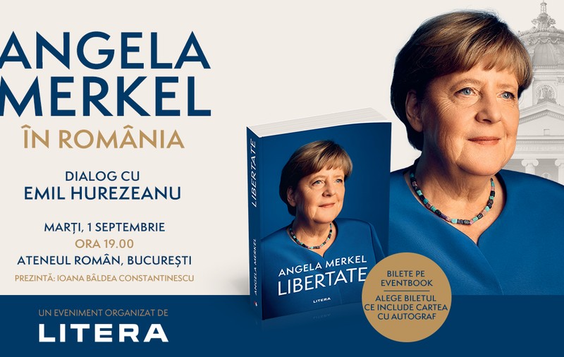Angela Merkel vine în România pe 1 septembrie. Fostul cancelar german își lansează cartea de memorii la Ateneul Român