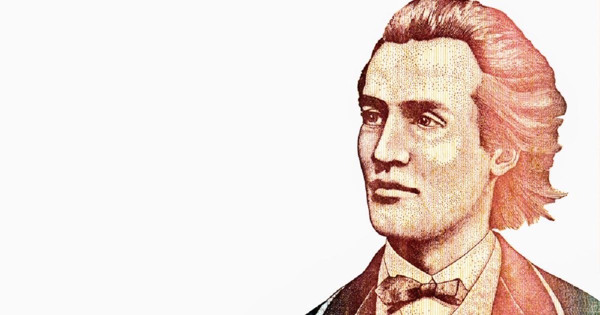 De ce a murit Mihai Eminescu - Imagine grafică reprezentându-l pe Mihai Eminescu, prezentă pe bancnota de 1000 de lei