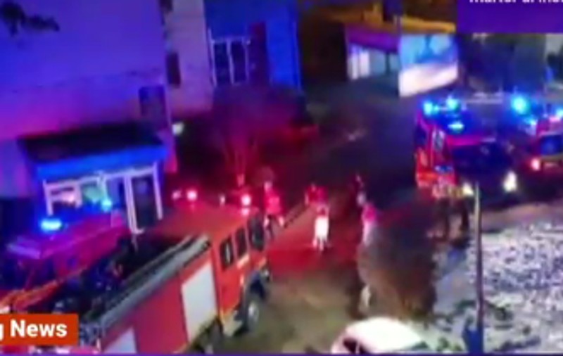 Primele momente ale incendiului de la Institutul Matei Balș. Pacientul care a filmat: „A fost și o explozie”