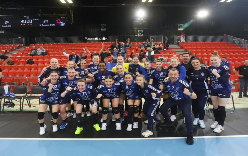 Handbalistele de la Dunărea Brăila au triumfat în fața echipei norvegiene Larvik | VIDEO