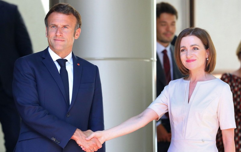 Macron i-a transmis Maiei Sandu că susţine Republica Moldova împotriva unor „tentative de destabilizare ruse”