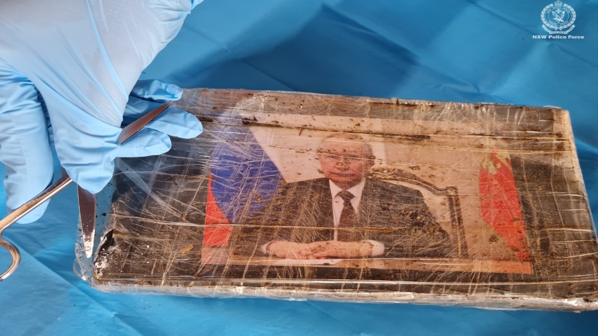 Droguri de 11 milioane de dolari în pachete cu poza lui Vladimir Putin pe ele, găsite în mașina lui bărbat oprit pe autostradă Foto:NSW Police