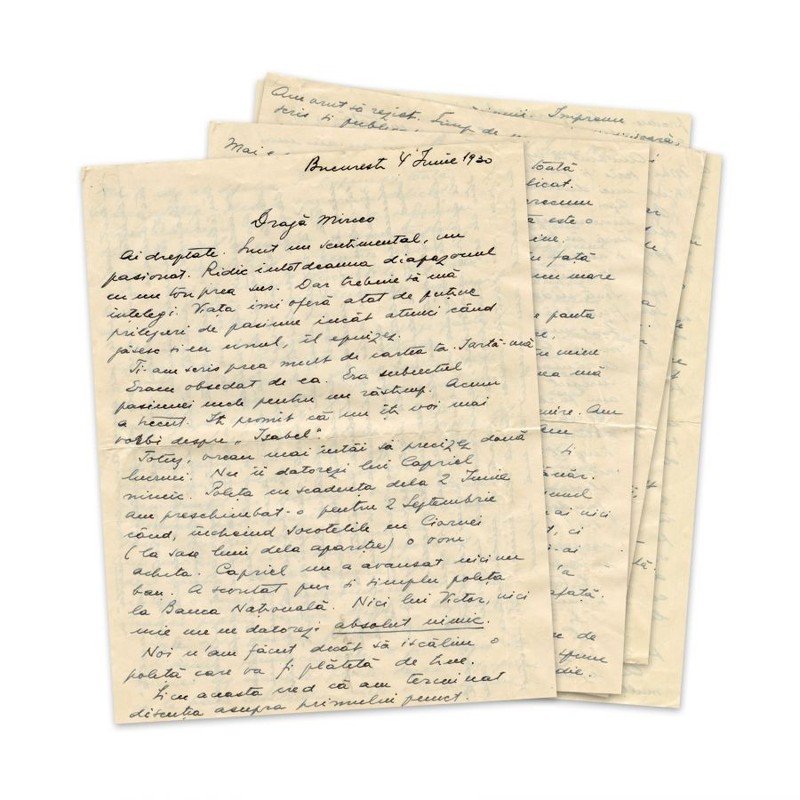 Mircea Eliade, scrisoare din partea lui Ionel Jianu, 1930