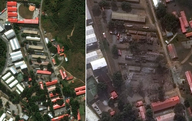 Imagini din satelit arată fortăreața militară a lui Nicolas Maduro înainte și după atacul american