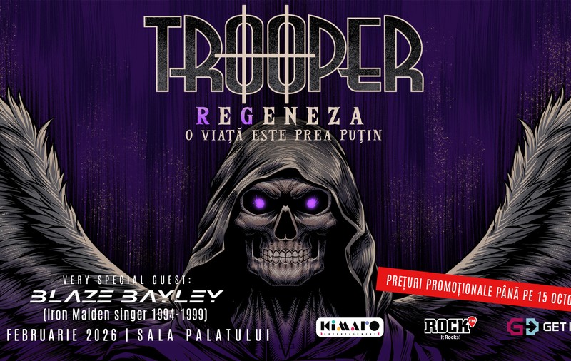 TROOPER: „Regeneza”, 28 Februarie 2026 &amp; Invitat Special: Blaze Bayley (Ex Iron Maiden)