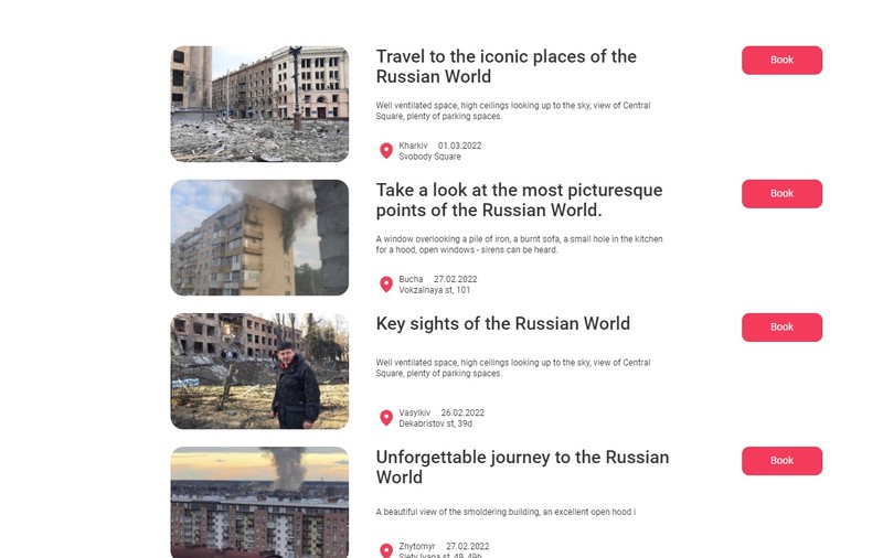 O agenție de publicitate din Ucraina a creat un Airbnb doar pentru ruși: „Vecinii s-au mutat într-un adăpost civil, deci e liniște”
