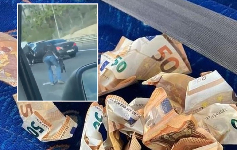 Sute de bancnote de 50 de euro au zburat din portbagajul unei mașini, alți șoferi au oprit și au luat banii, în Spania