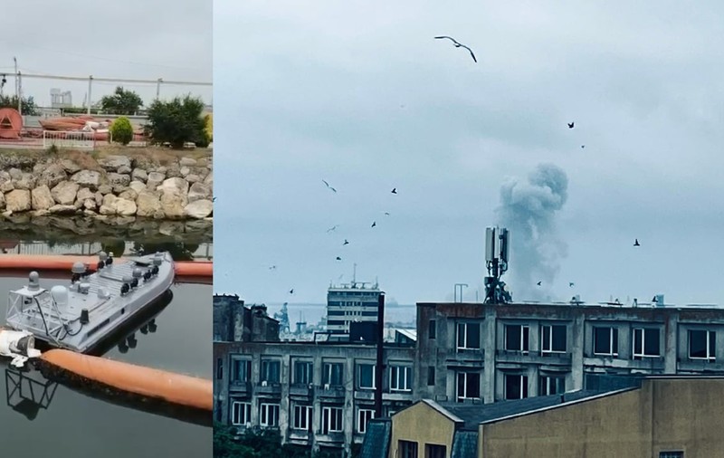 Drona care a explodat ar fi de provenienţă ucraineană, spune prefectul de Constanța. Explozia a afectat o hală ARSVOM și nava Hercules