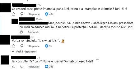 Comentariile lăsate de internauți la postarea lui Nicușor Dan