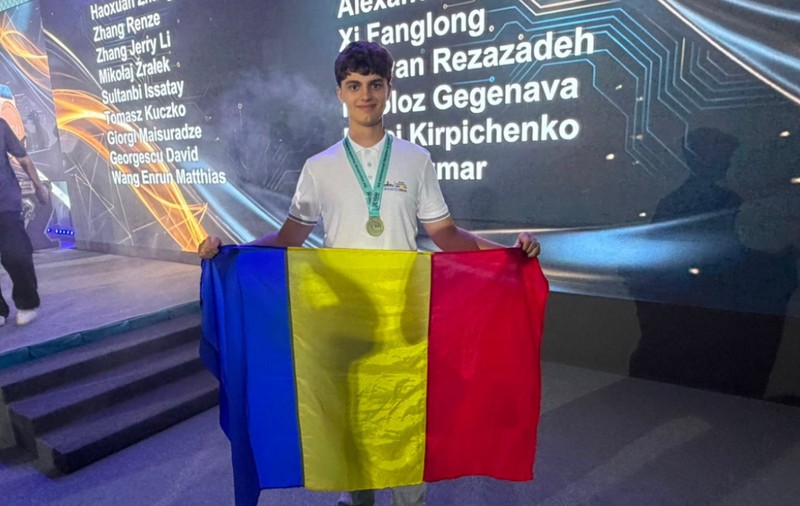 David Georgescu, un elev din Timișoara, a câștigat medalia de aur la Olimpiada Internațională de Inteligență Artificială 2026 din Kazahstan