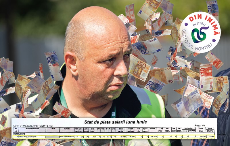 STAT DE PLATĂ. Primăria Sectorului 5 a plătit în iunie 21.000 de euro primă unui director. „Am meritat. Pentru performanțe”