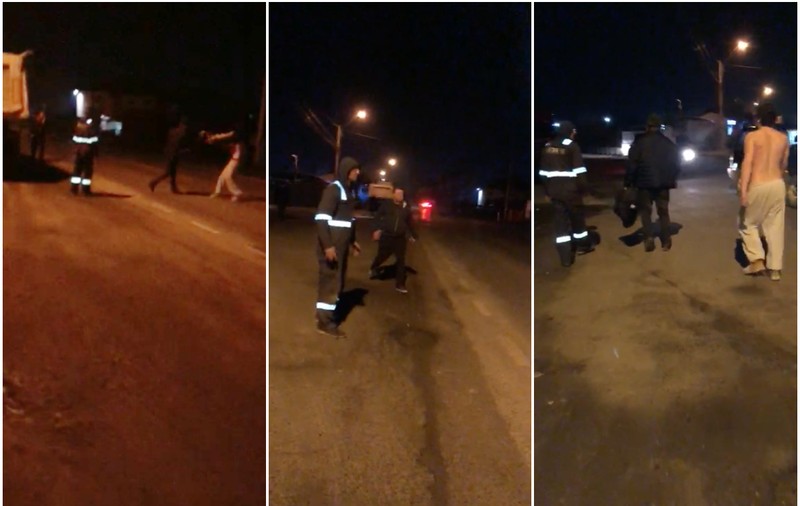 Tineri bătuți crunt la Orăștie, după ce au pozat un camion plin cu lemne pentru a verifica dacă e transport legal. Agresorii le-au spart și mașina