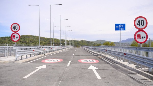 Circulația pe noul pod peste Tisa, dintre Sighetu Marmației și Bila Țerkva, se va face cu o linită de 40 km/h