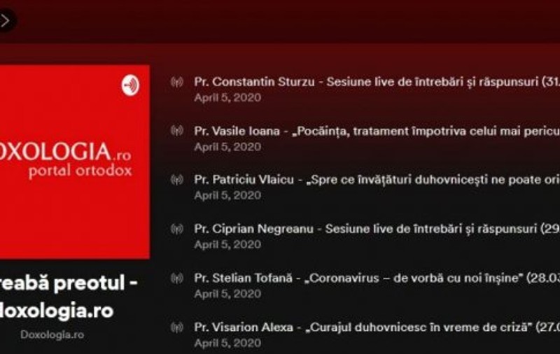 „Întreabă preotul” poate fi ascultată și pe Spotify. Internauții pot vorbi cu preotul live
