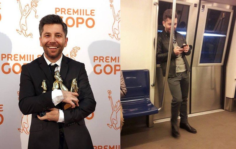 ȘTIREA MEA/Daniel Sandu, cel mai premiat regizor de la Gala Gopo, merge cu metroul
