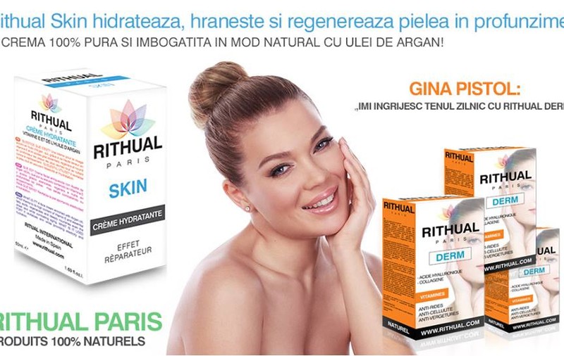 (P) ÎNCERCĂ NOUA CREMA RITHUAL CU ULEI DE ARGAN! Gina Pistol îşi îngrijeşte tenul cu Rithual Derm