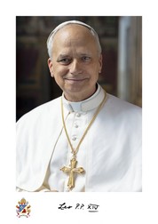 Portretul oficial al Papei Leon al XIV-lea la Vatican. Foto Hepta