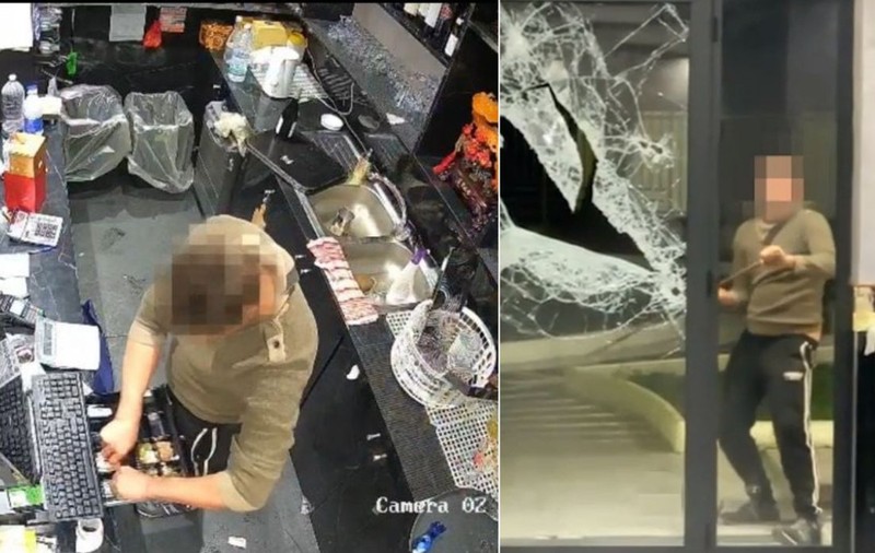 Român filmat când distruge un restaurant și două mașini, după ce a mâncat fără să plătească, în Italia